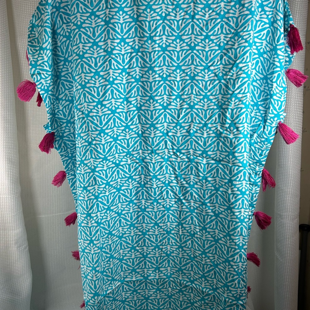 Escapada living swimsuit cover up turquoise/ tangerine/pink women’s - Picture 3 of 3